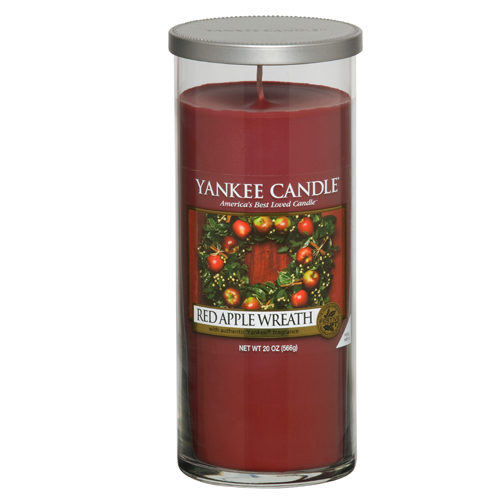 Red Apple Wreath - Large Pillar